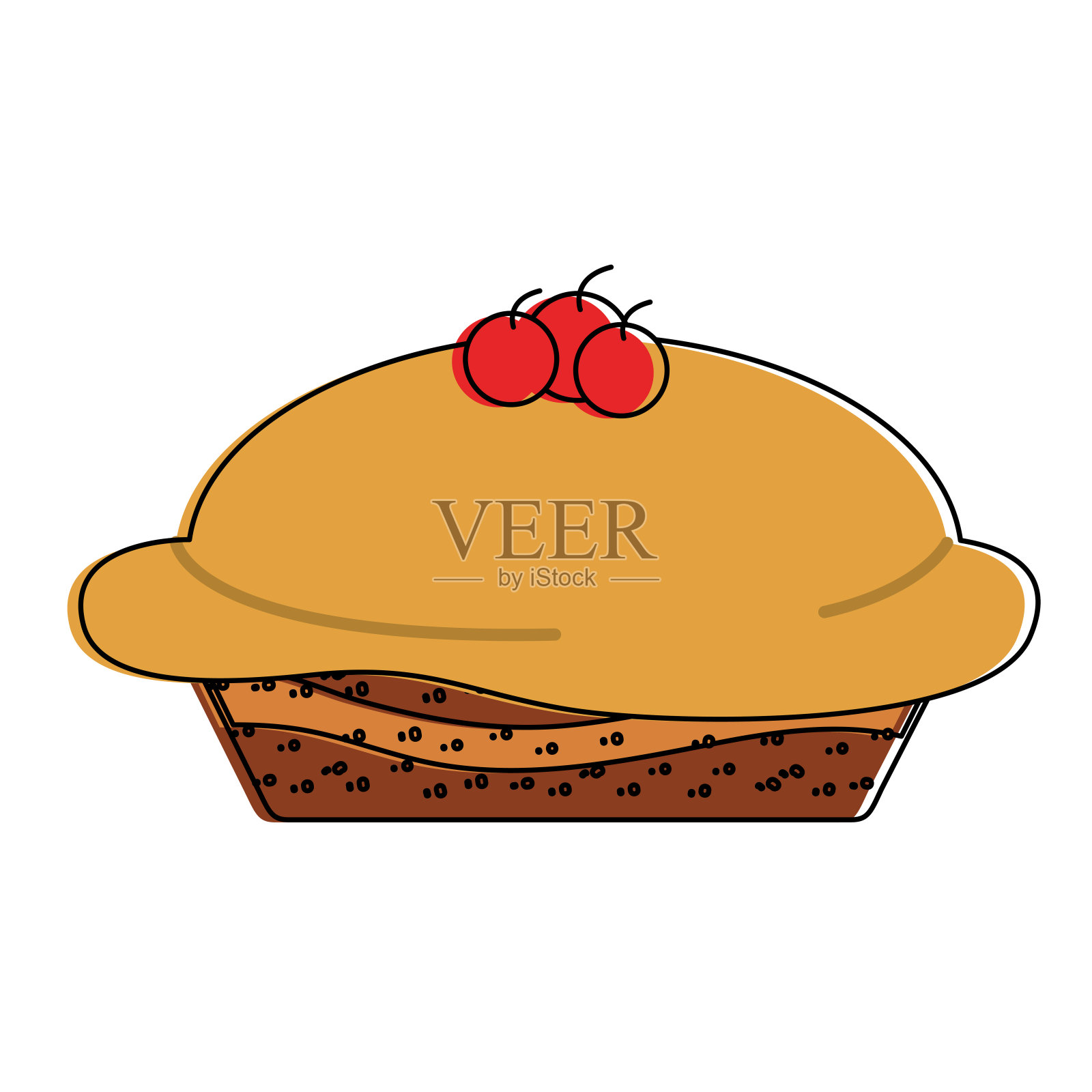 孤立的蛋糕设计插画图片素材