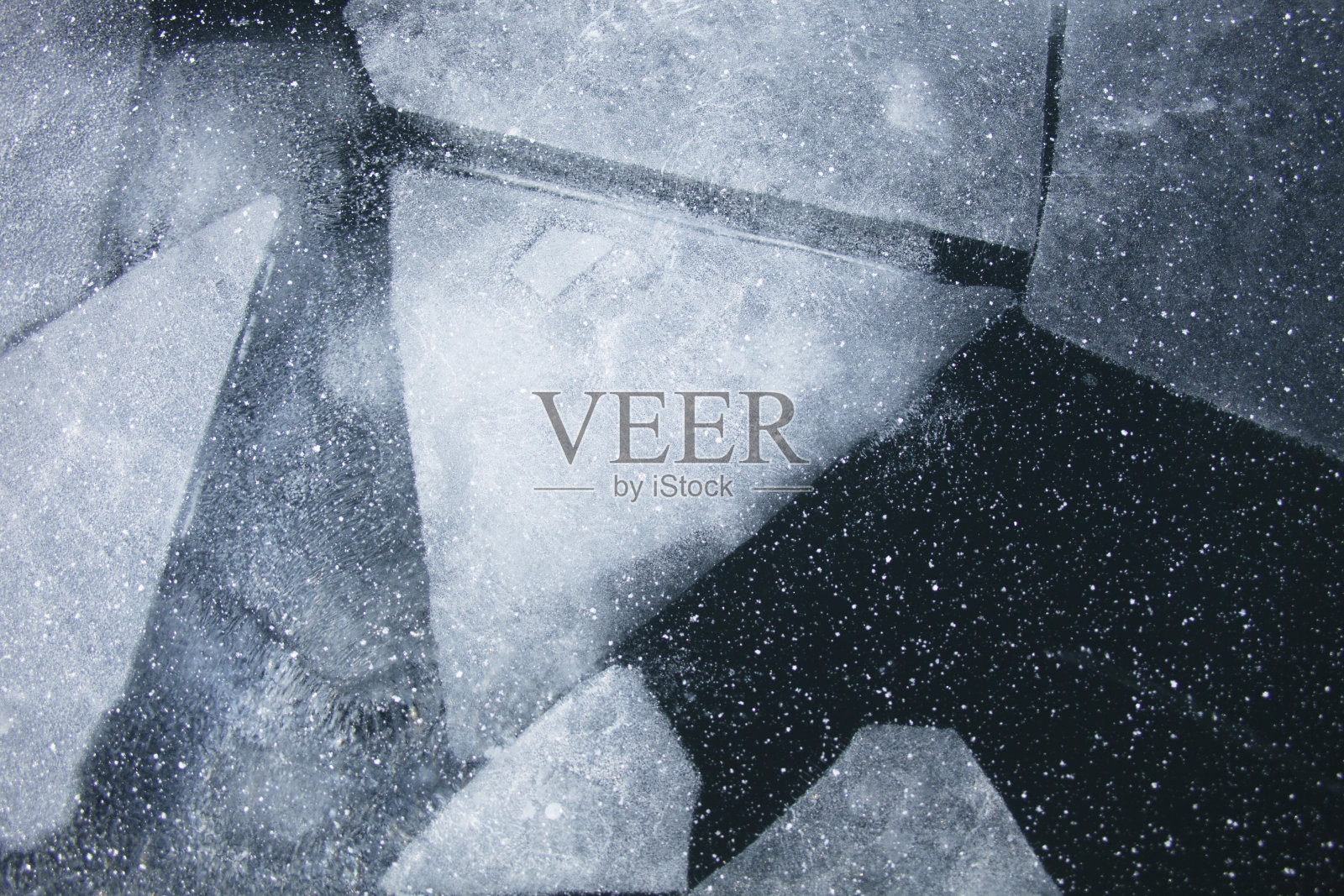 贝加尔湖湖冰。前视图。冬天的纹理照片摄影图片