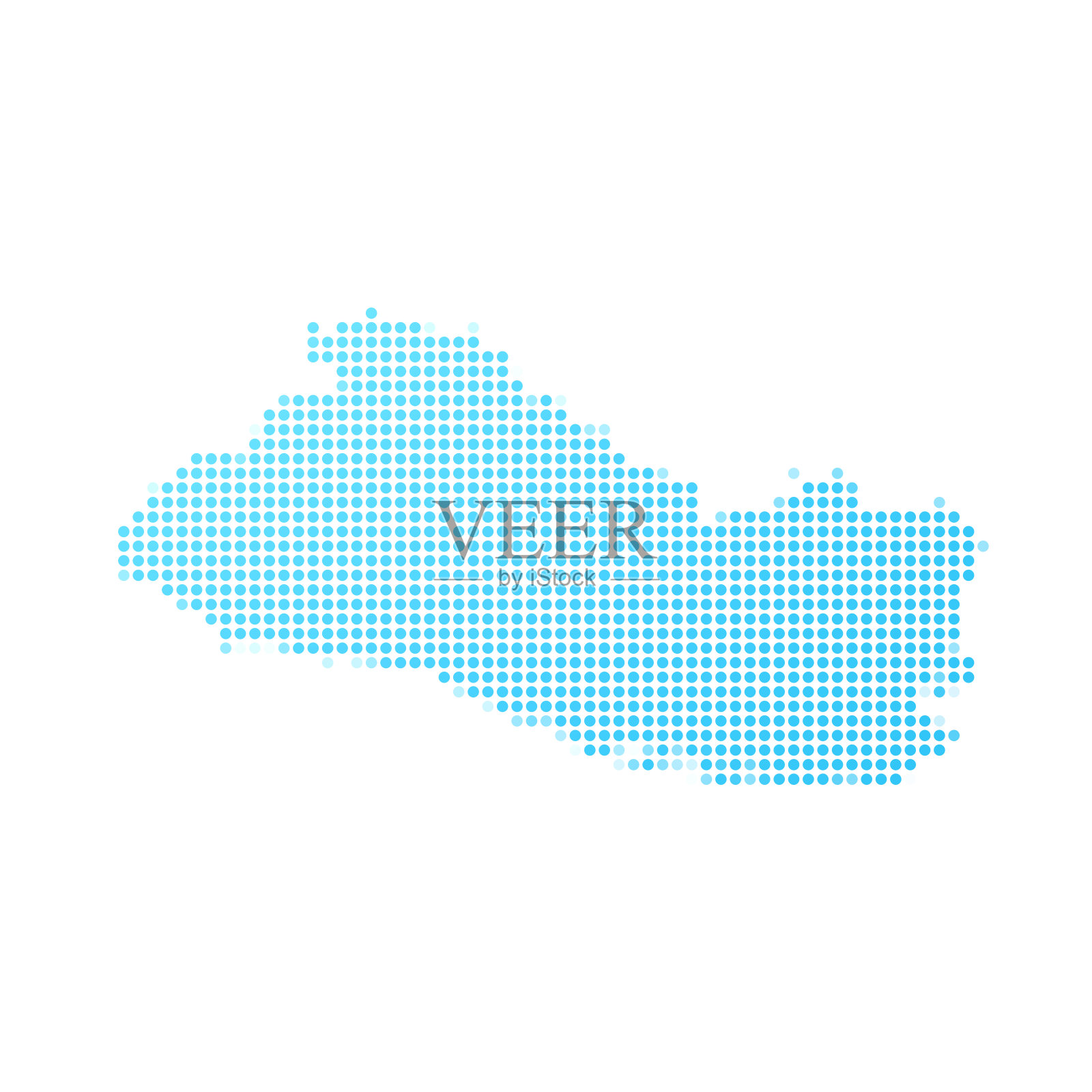 萨尔瓦多地图的蓝点在白色的背景插画图片素材