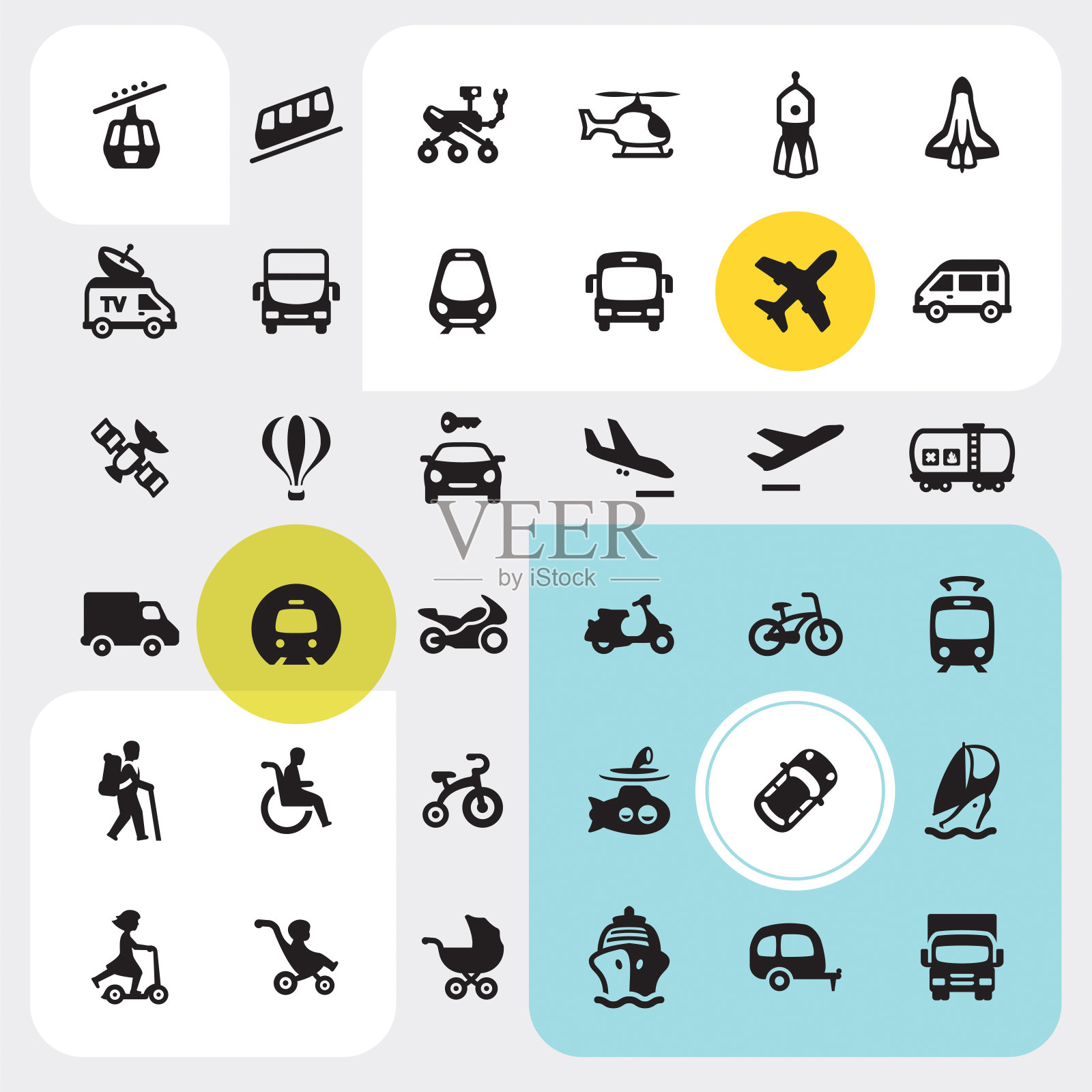 运输图标设置图标素材