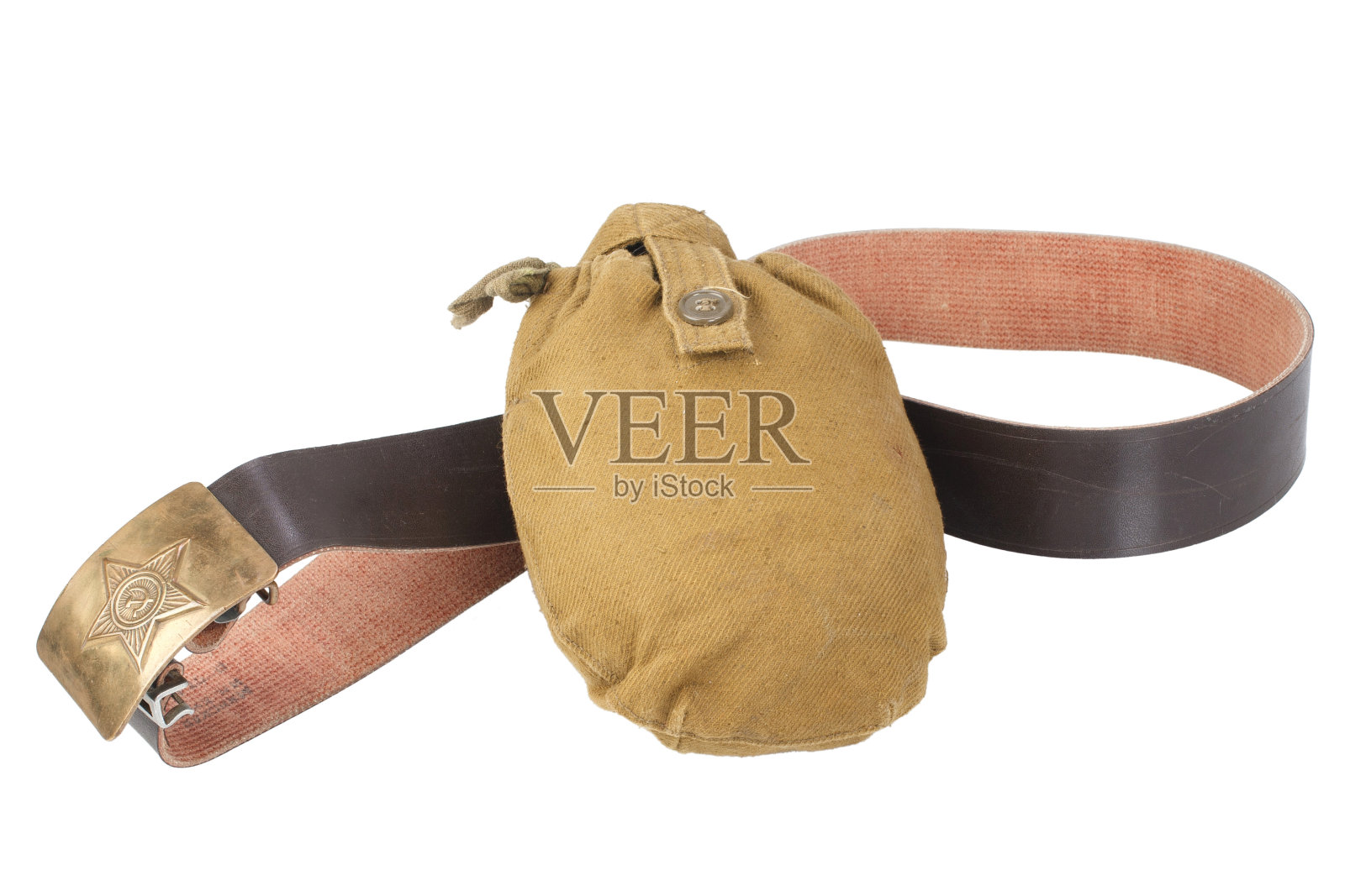 苏联陆军带水水壶照片摄影图片