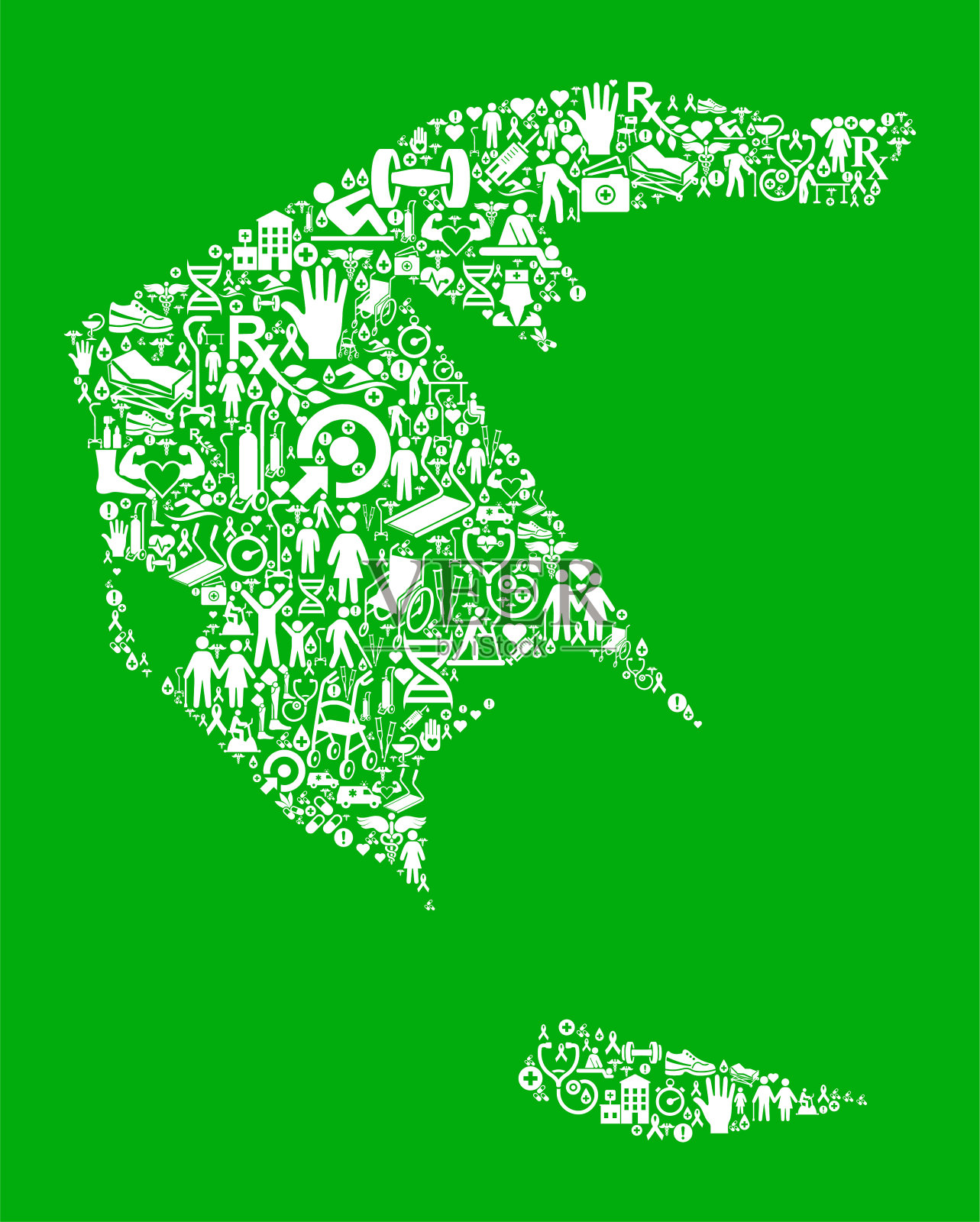 希腊花园和园艺矢量图标模式插画图片素材