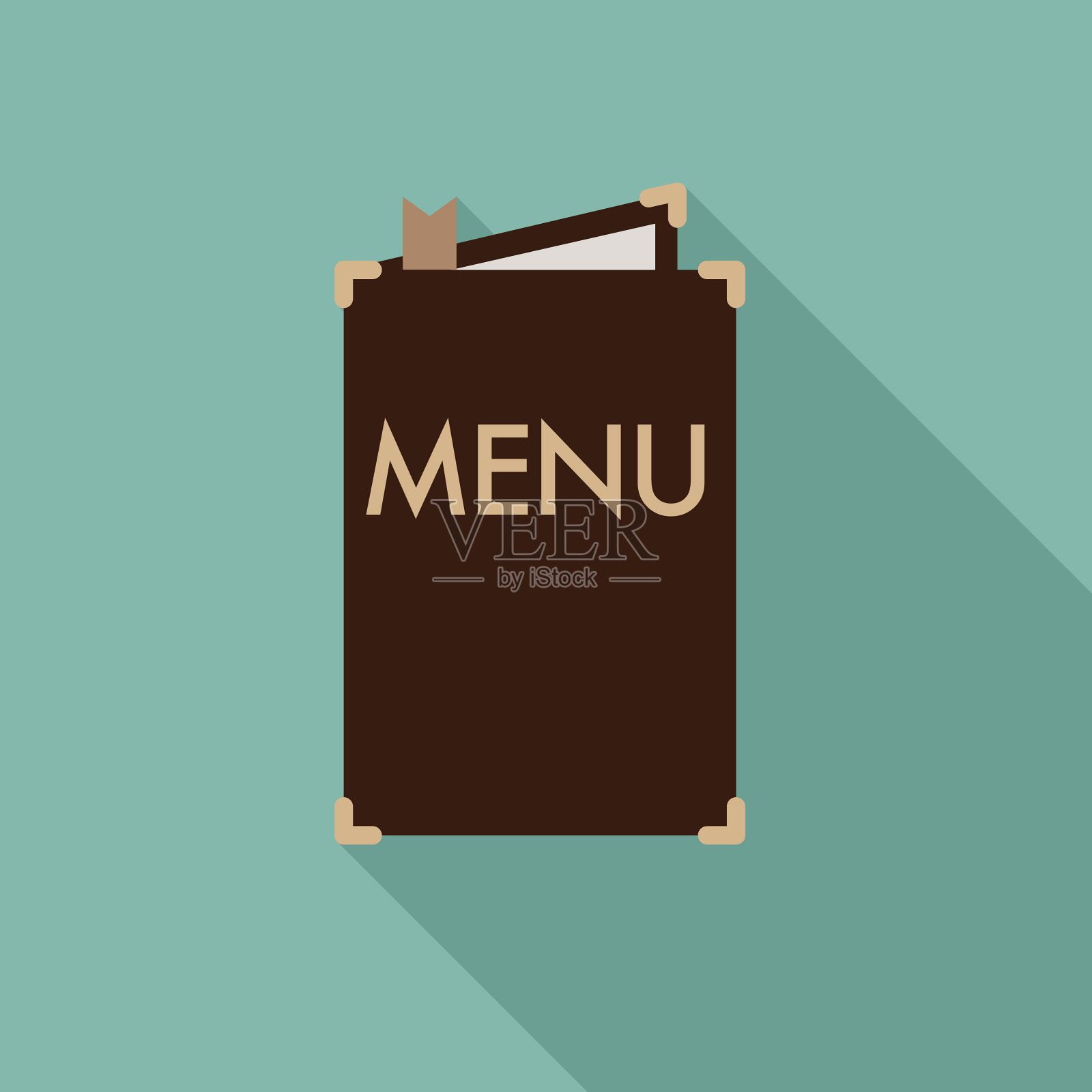 菜单平面设计咖啡和茶图标设计元素图片