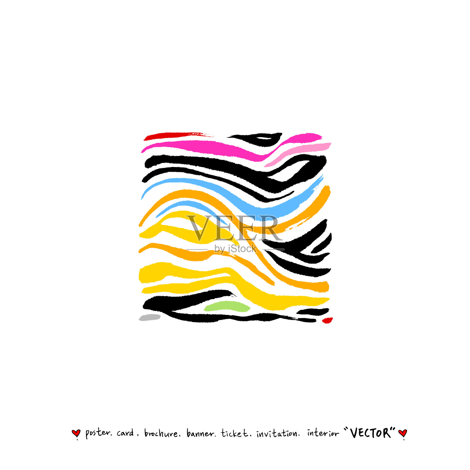 斑马纹的插画图片素材