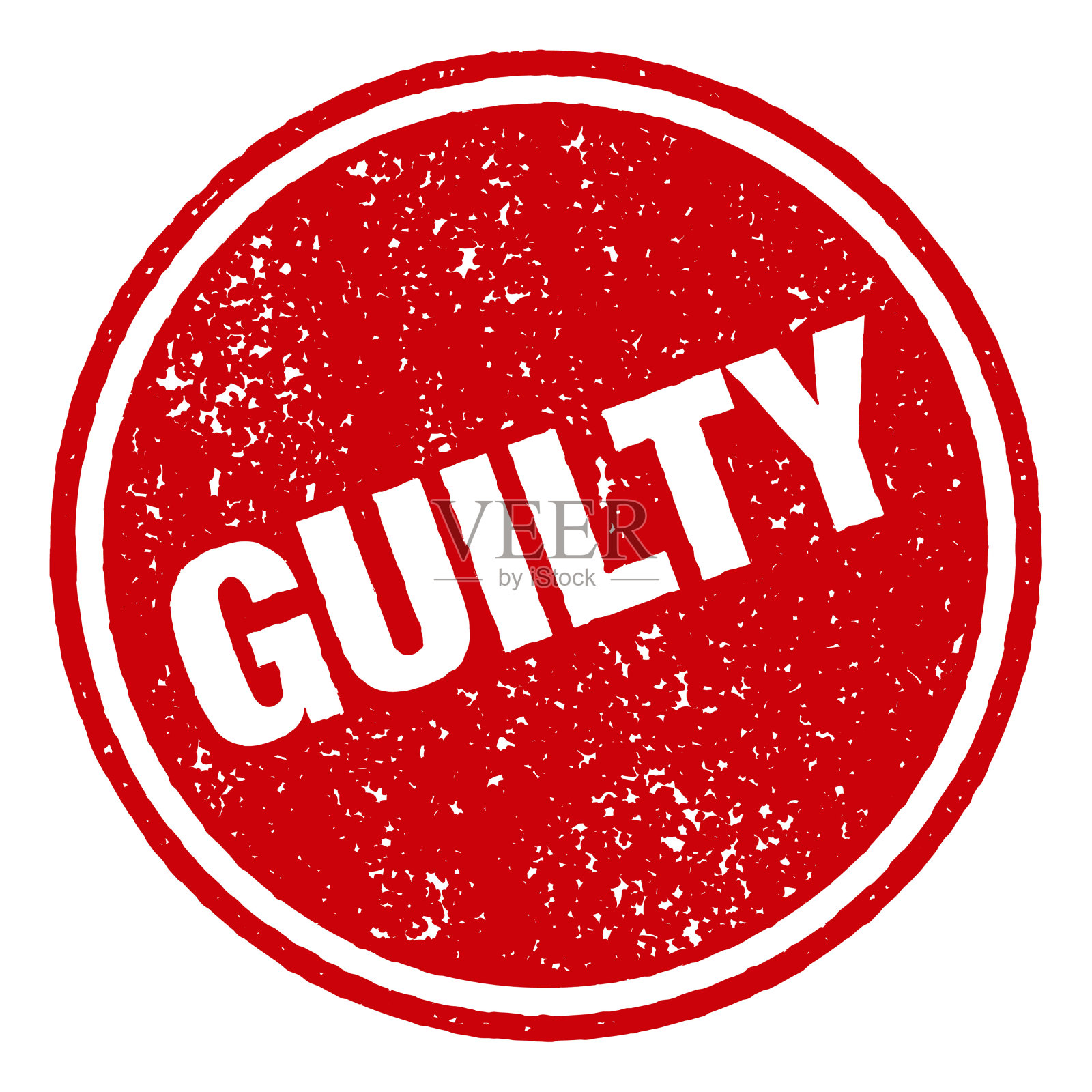 红色橡皮图章图标上透明的背景插画图片素材