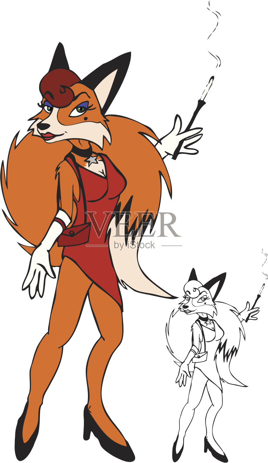 狡猾的小明星设计元素图片