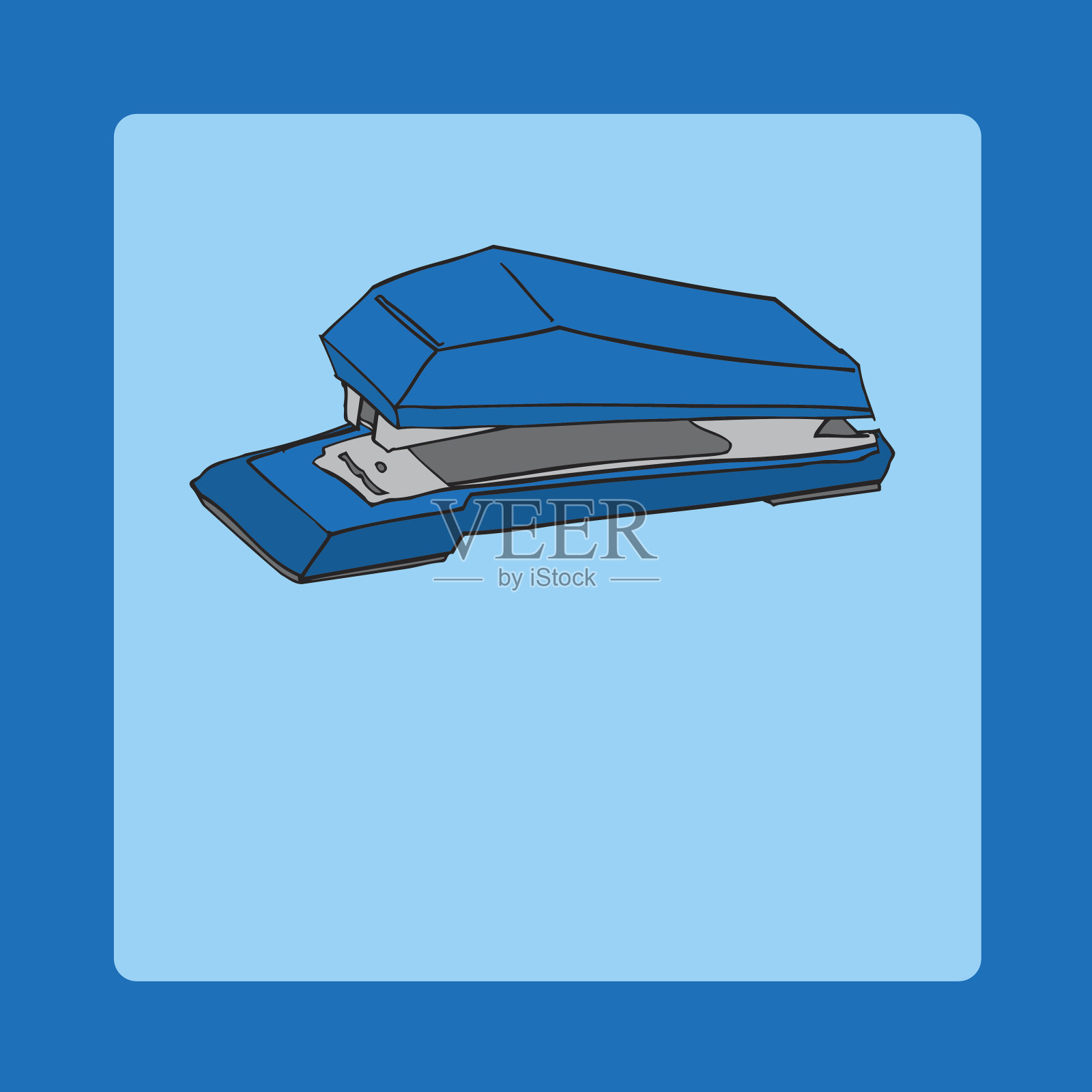 办公用品:订书机(矢量插图)插画图片素材