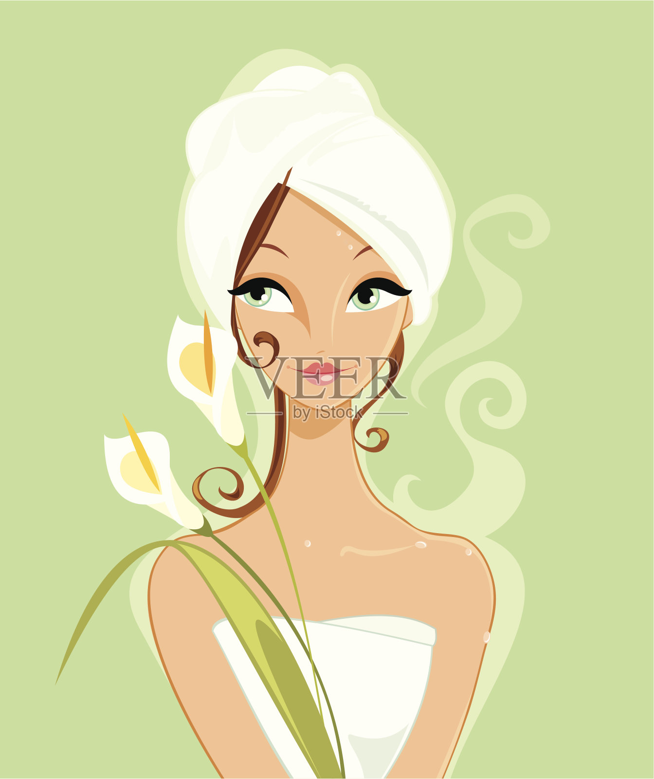 在美容插画图片素材