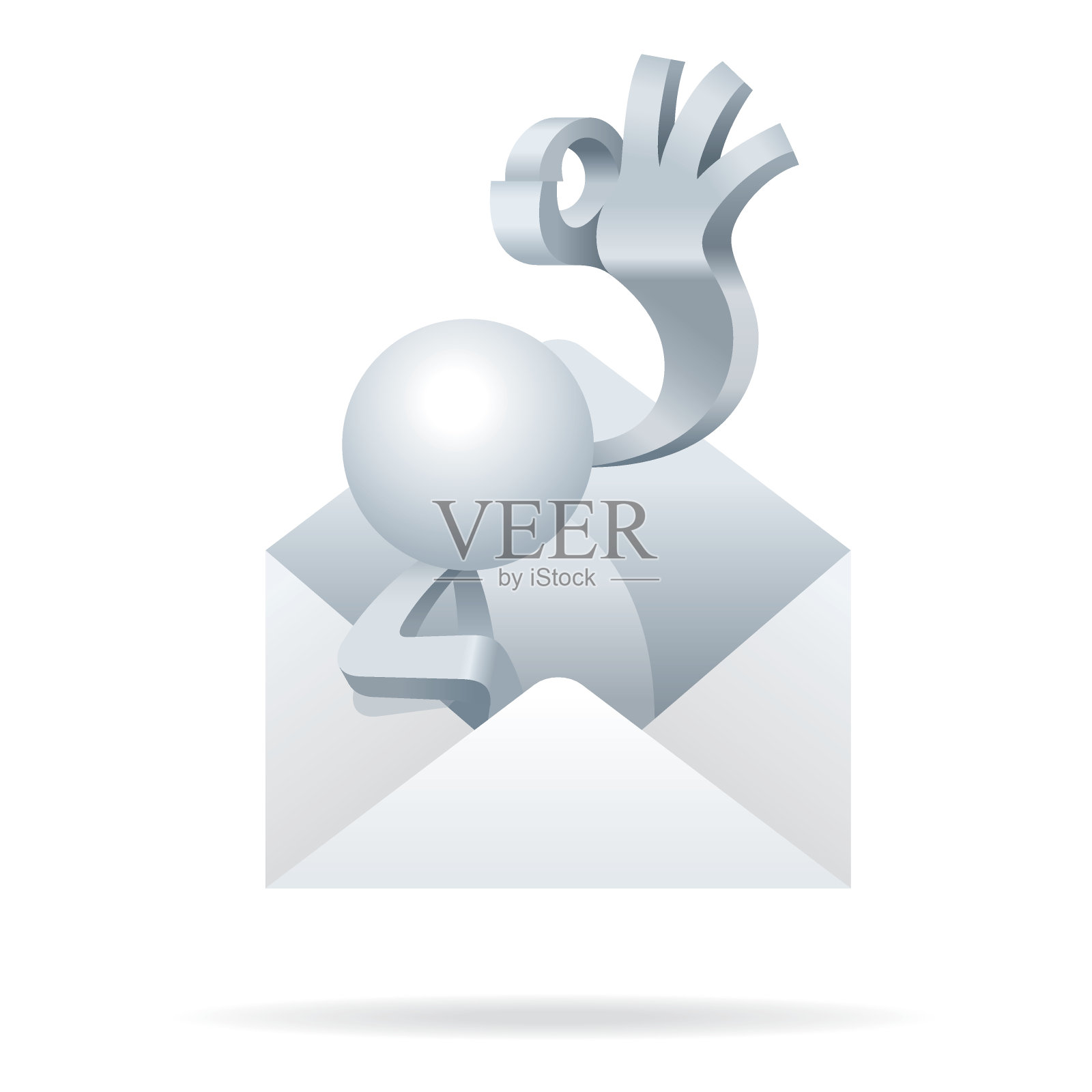 简单的人好的,从邮件插画图片素材