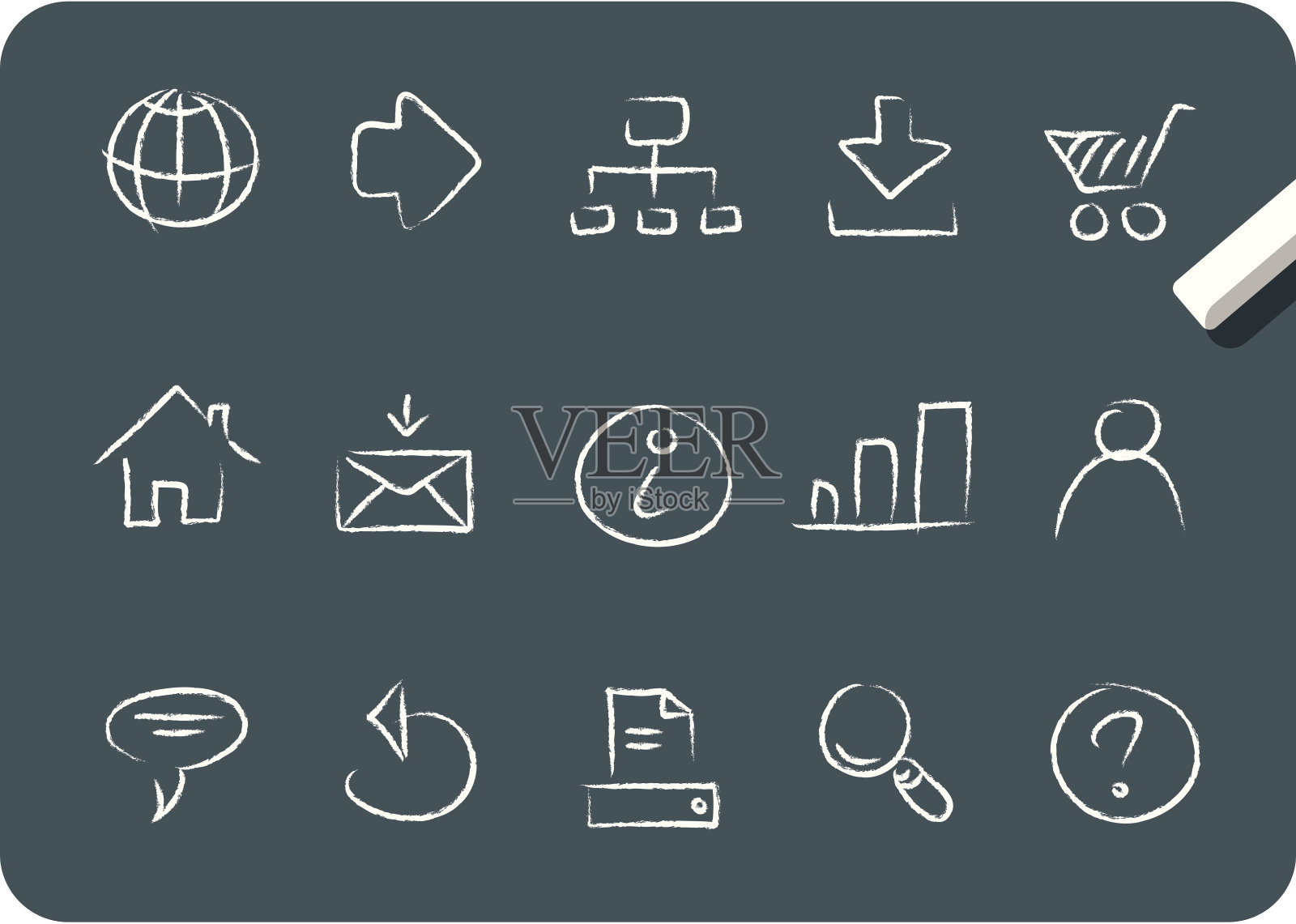 勾勒出网络图标图标素材