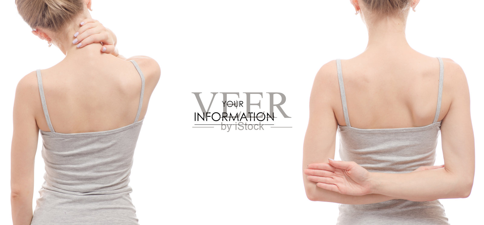 女性颈背健美健定模式照片摄影图片