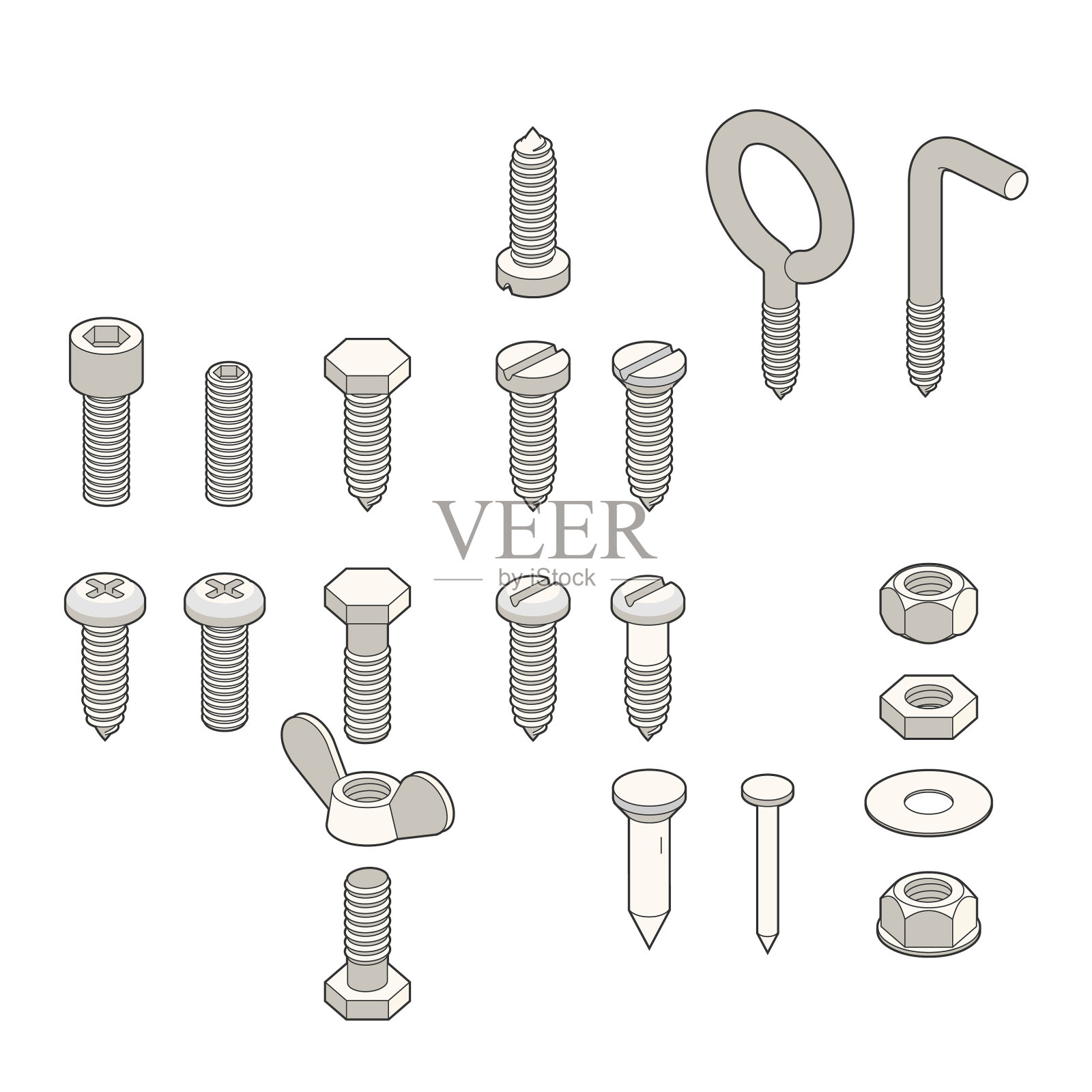等距螺丝设计元素图片