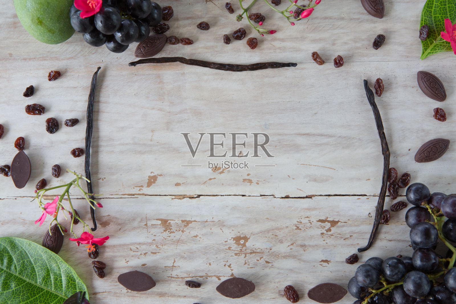 巧克力水果甜香料框架文案空间照片摄影图片