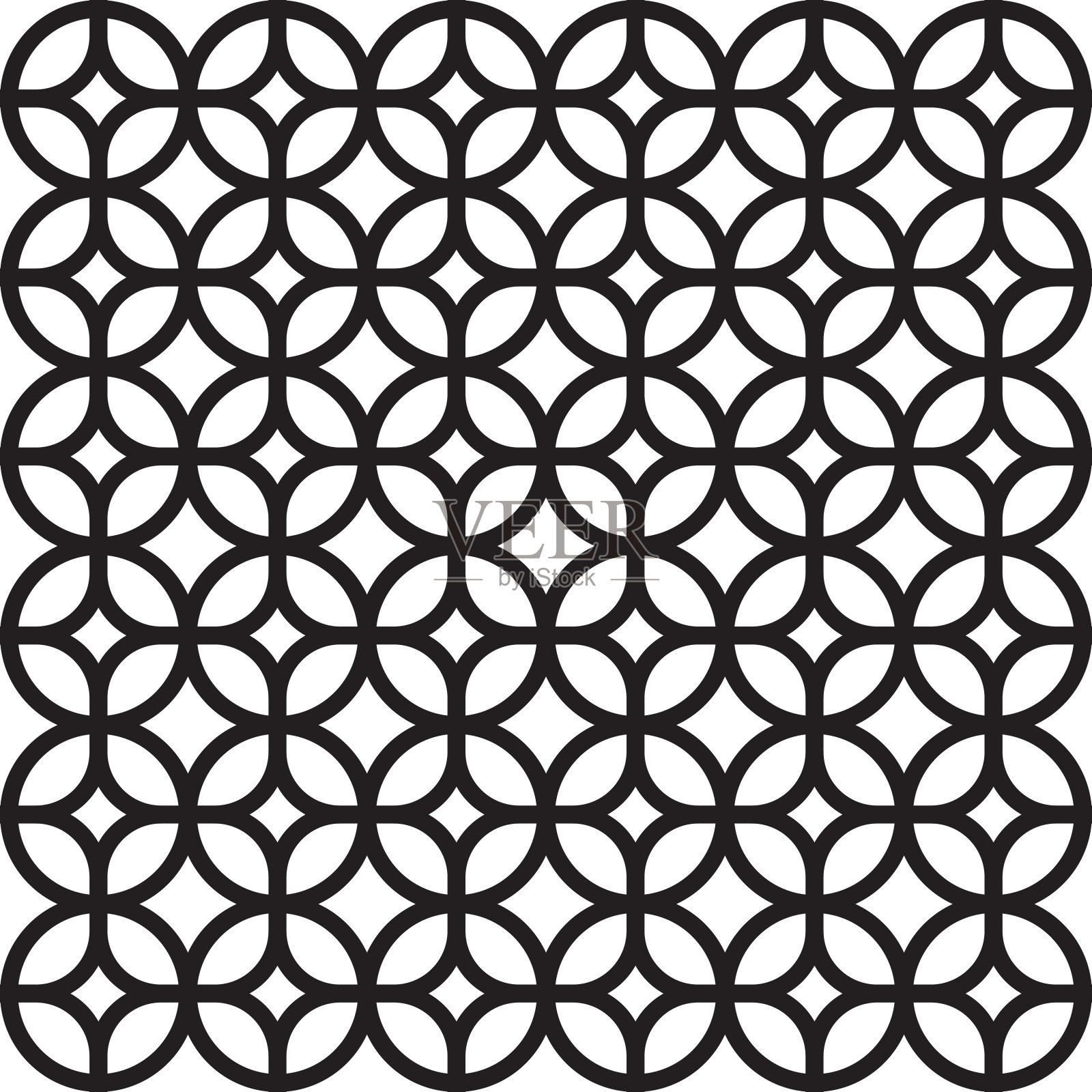 矢量无缝几何图案经典点缀插画图片素材