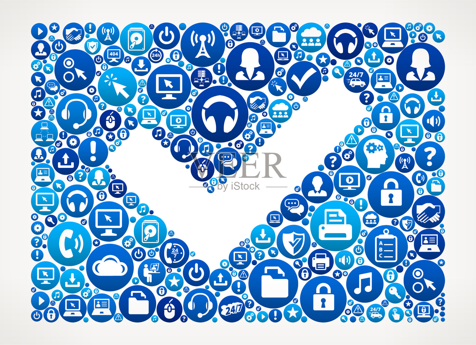 勾选标记计算机技术支持矢量图标模式图标素材