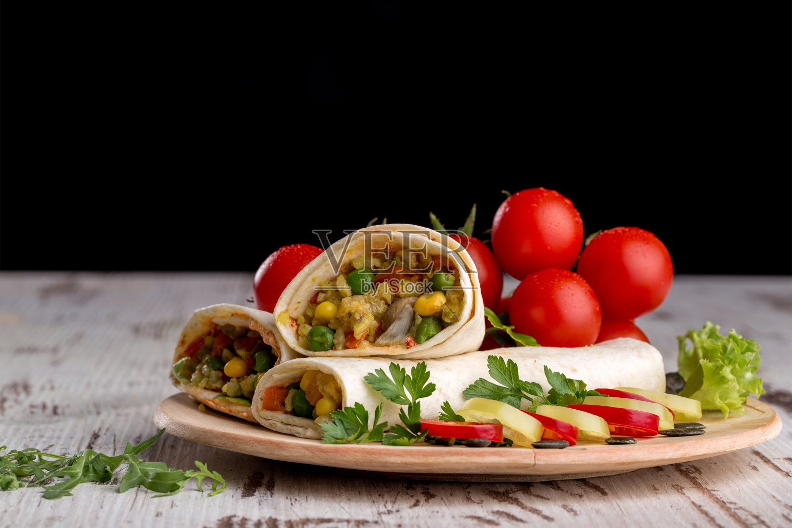 自制的美味的玉米煎饼照片摄影图片