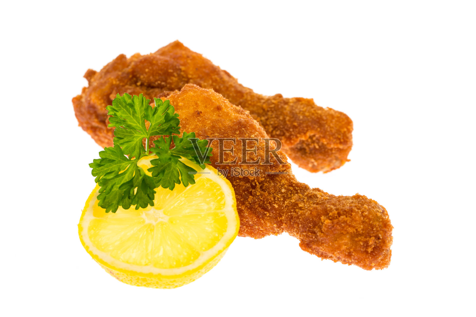 鸡腿孤立在白色背景上照片摄影图片