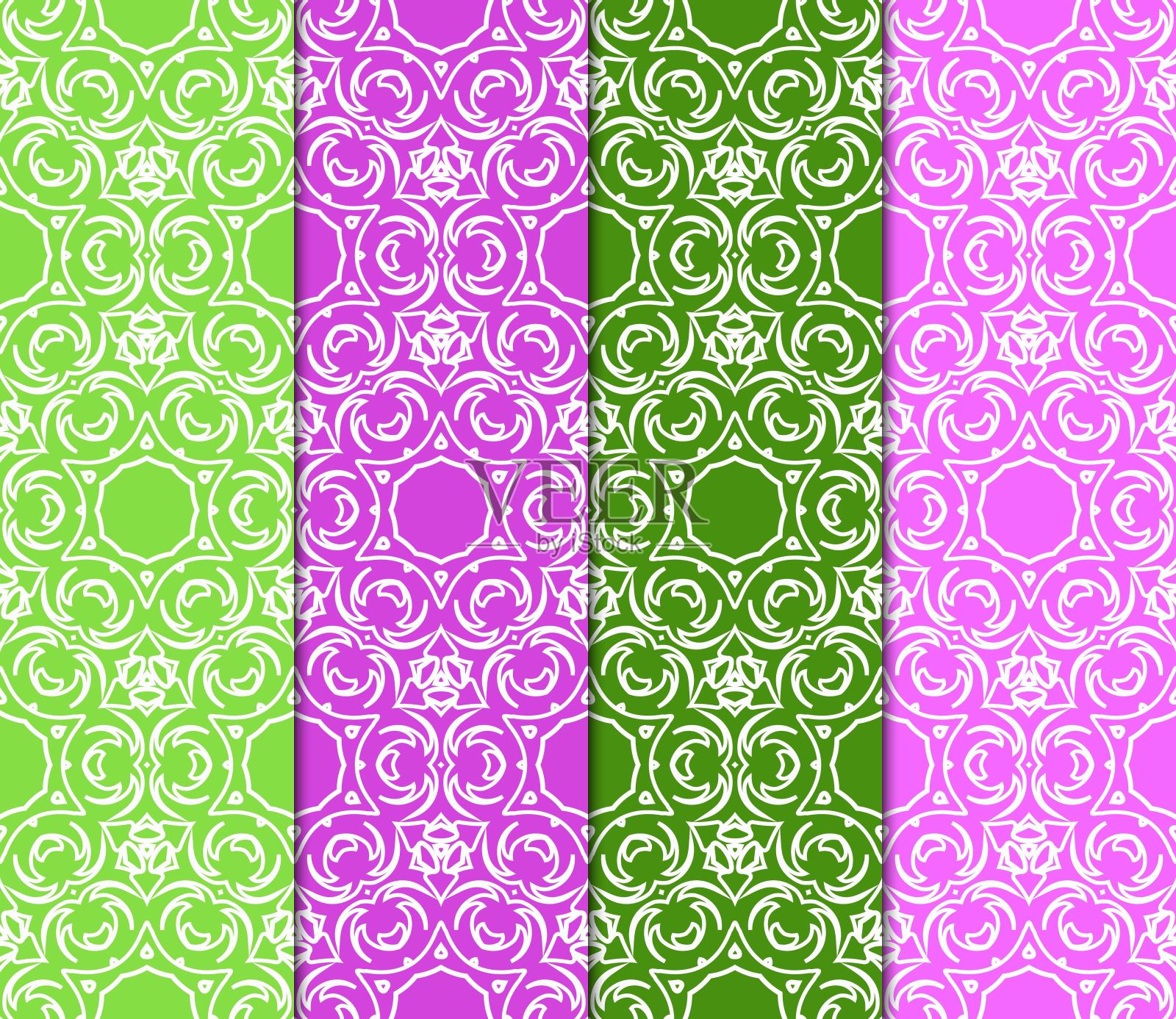 集现代图案与几何装饰为一体的艺术装饰。矢量插图。插画图片素材