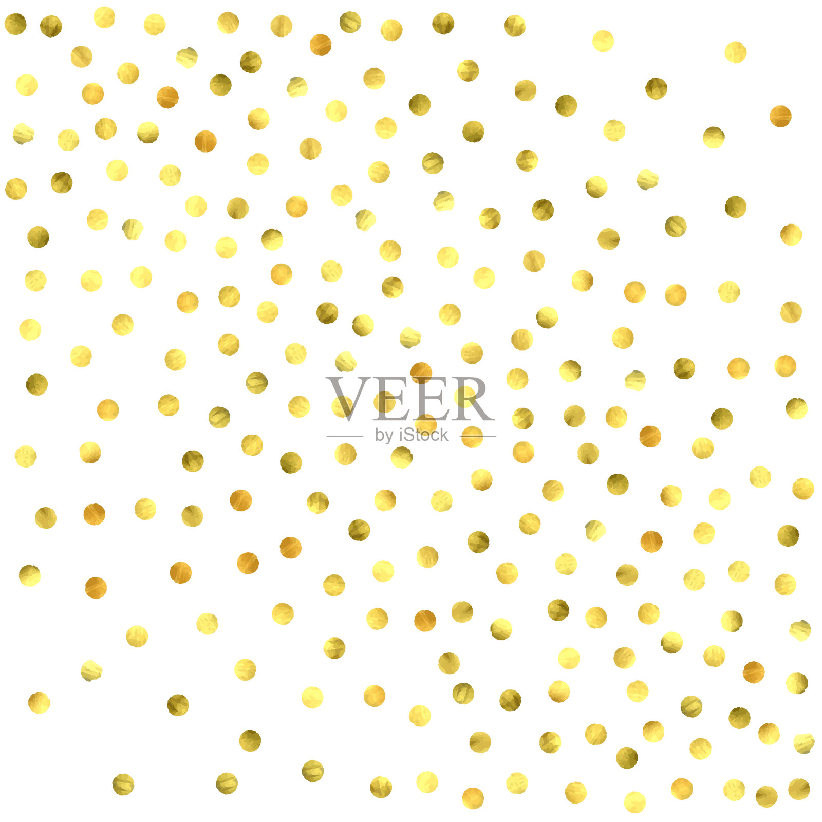 一轮黄金五彩纸屑。插画图片素材