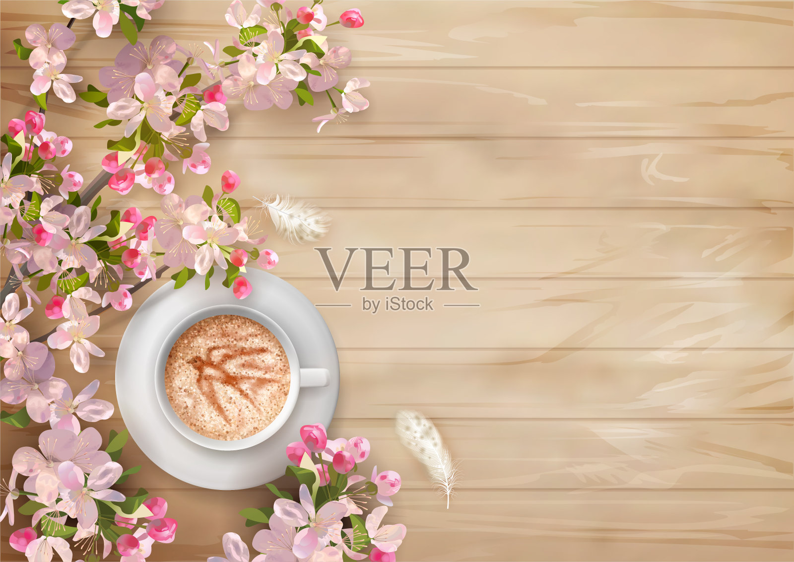 Spring Top View背景插画图片素材