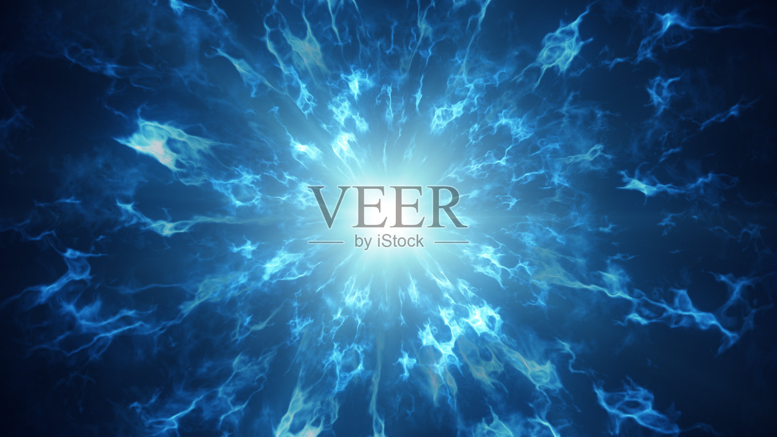 分形蓝色等离子体波抽象的未来背景照片摄影图片