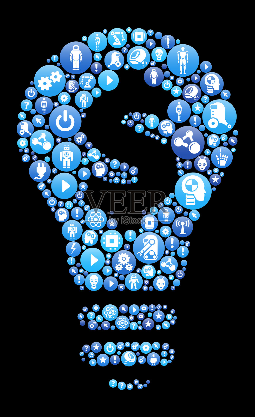 金钱想法蓝色图标图案背景插画图片素材