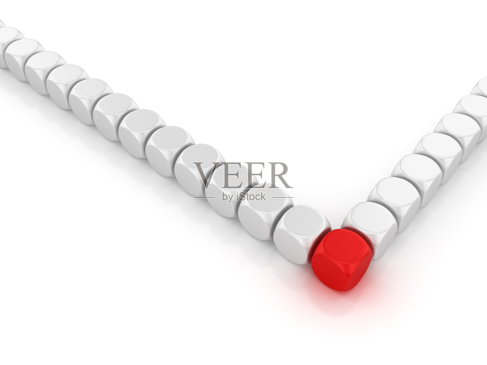 块模式一红色- 3D渲染照片摄影图片