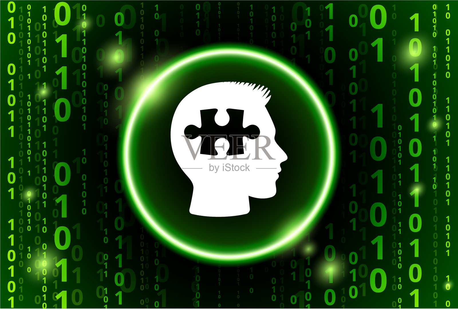 迷惑心智二进制码向量模式背景插画图片素材