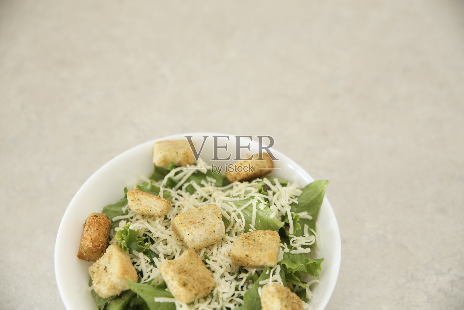 健康的自制凯撒沙拉照片摄影图片