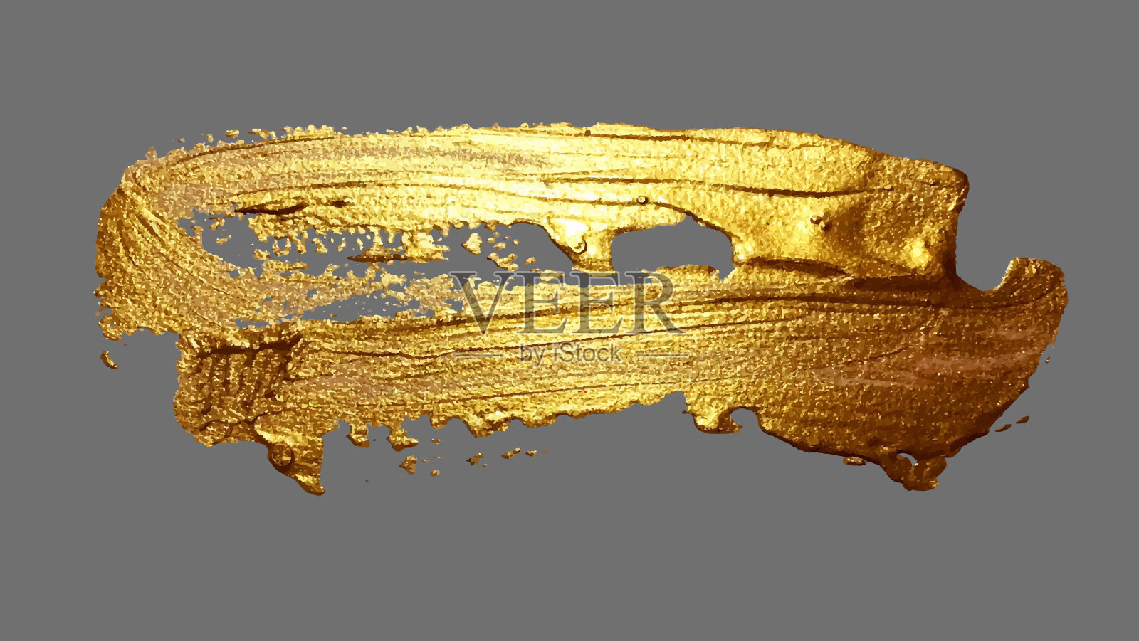 写实手绘金笔触画点插画图片素材