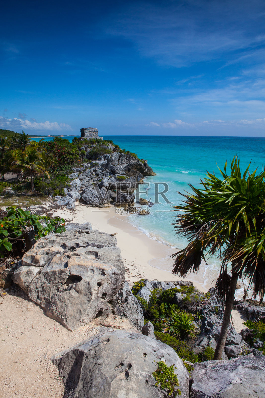 图卢姆的宏伟废墟照片摄影图片