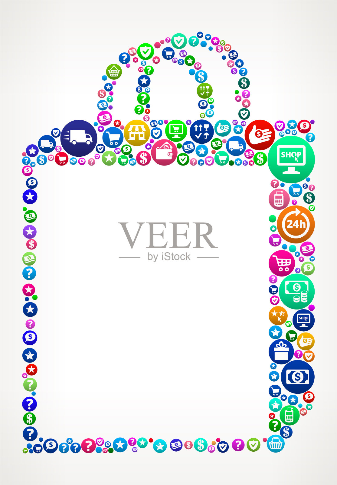 购物袋购物与电子商务背景模式插画图片素材