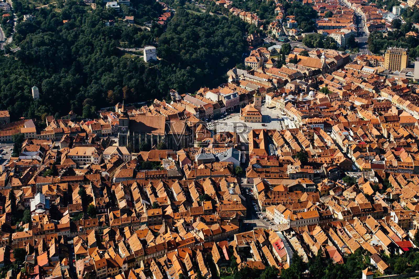 布拉索夫鸟瞰图照片摄影图片