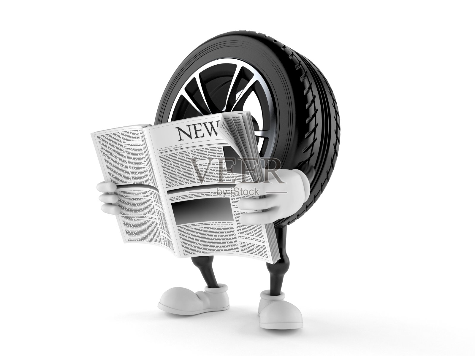 车轮字读报照片摄影图片