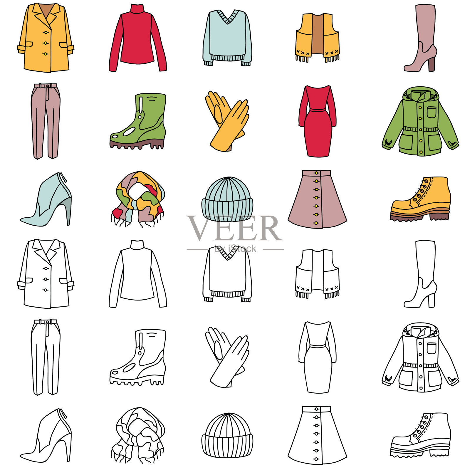 秋天的衣服图标图标素材