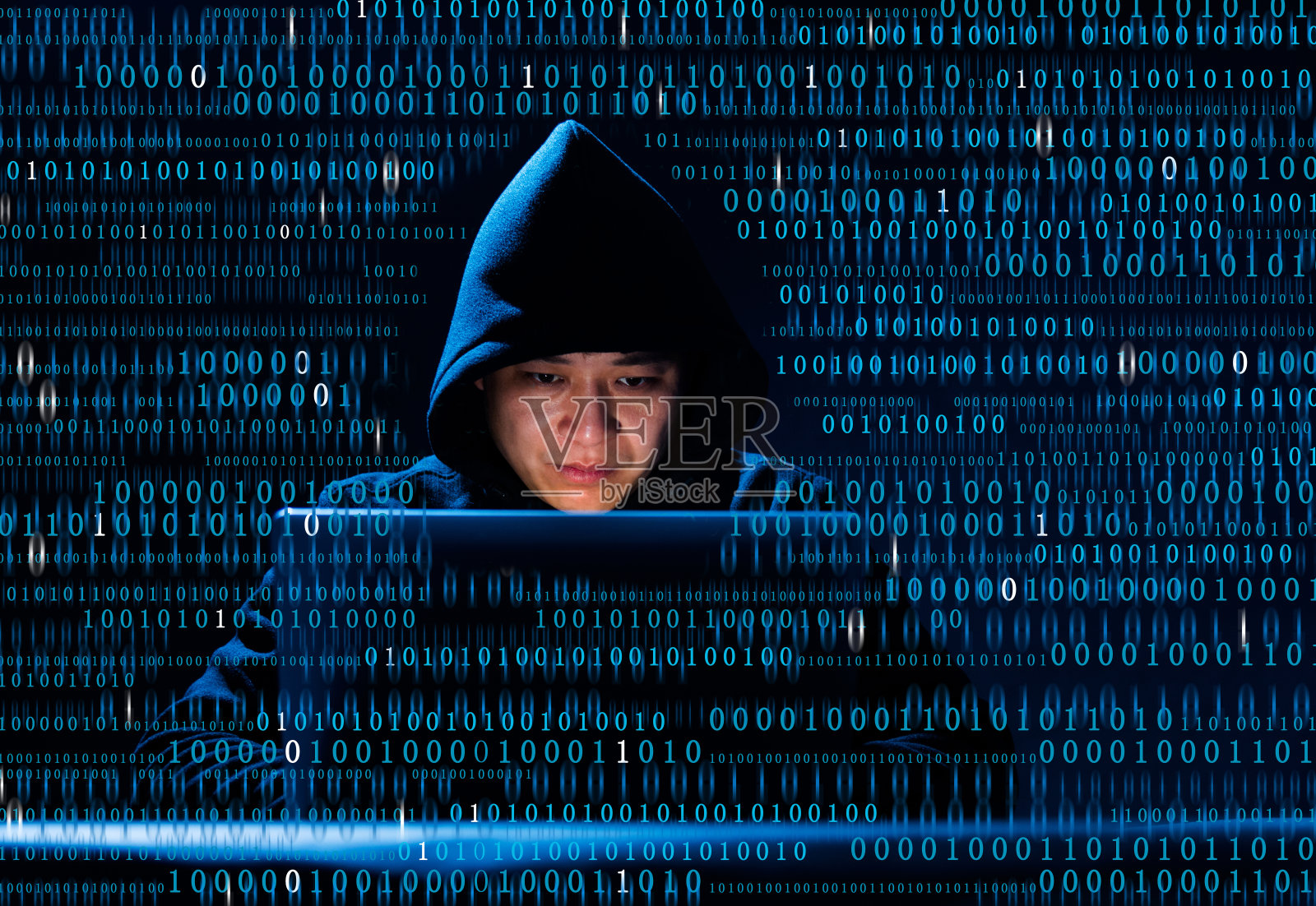 电脑黑客正在打字照片摄影图片