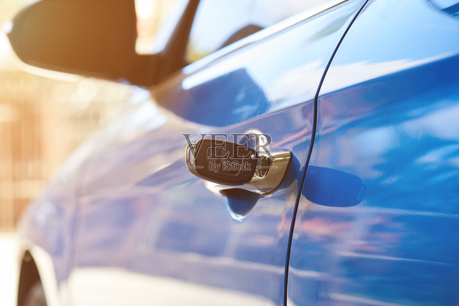 开启现代汽车概念照片摄影图片