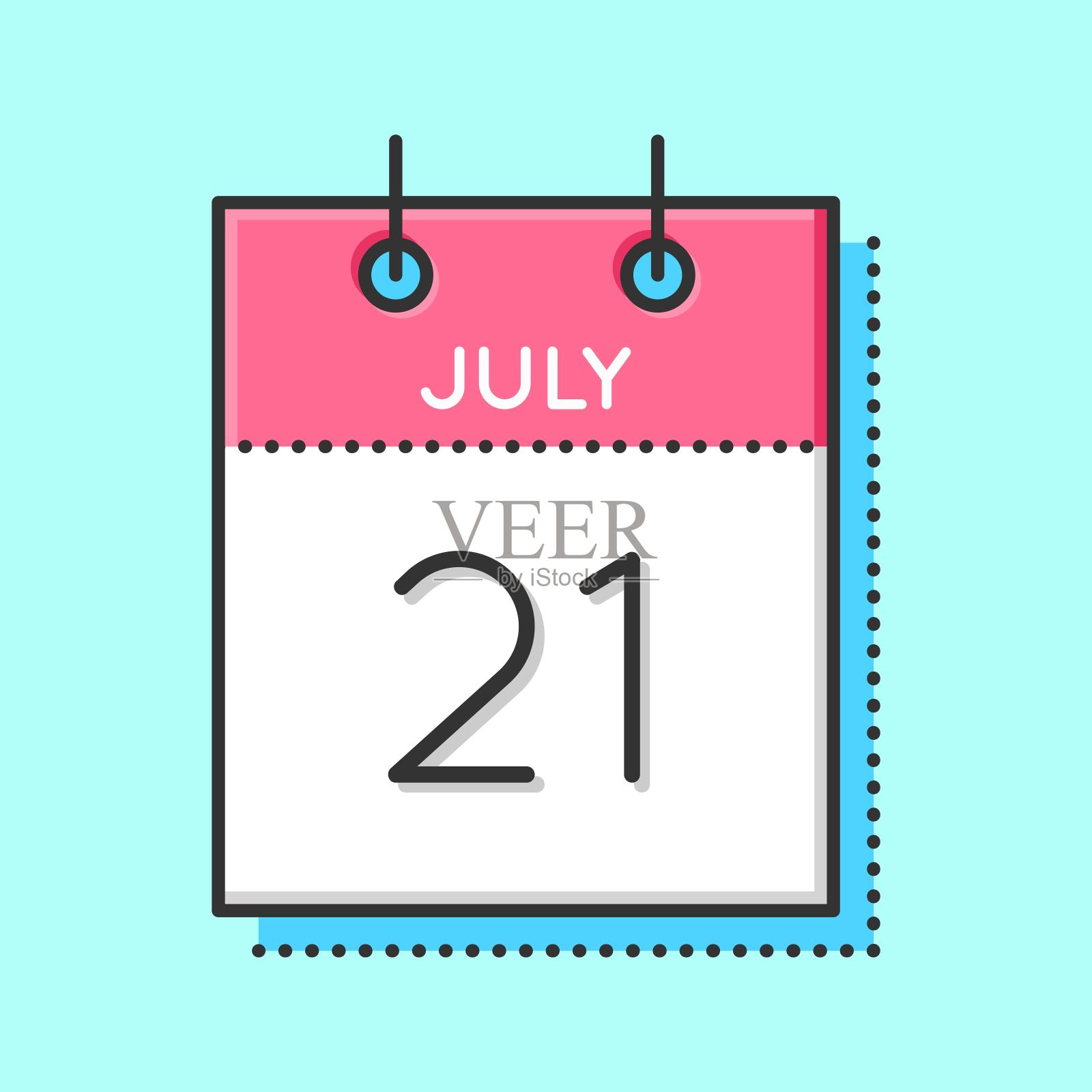 向量的日历图标插画图片素材