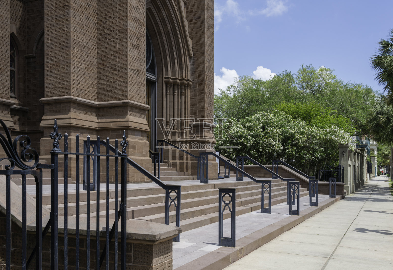 南卡罗来纳查尔斯顿圣约翰浸礼会大教堂。照片摄影图片