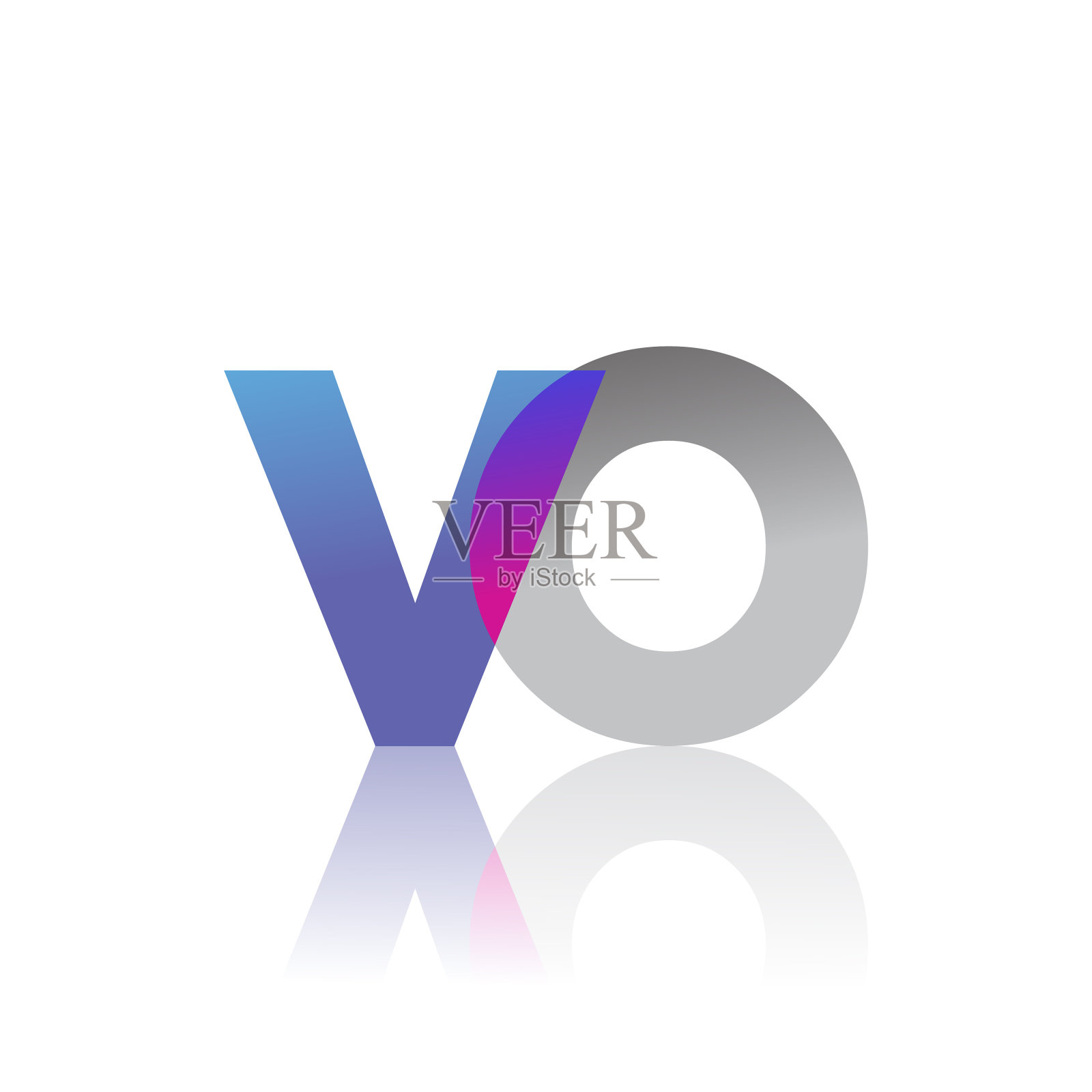 小写字母,粉色和灰色重叠插画图片素材