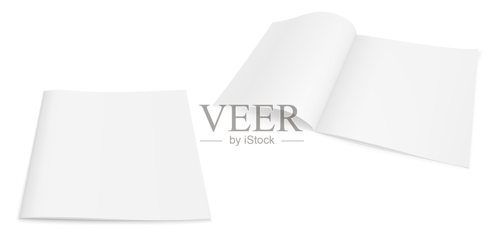 一本小册子(杂志,小册子,笔记本)的真实矢量图像设计元素图片