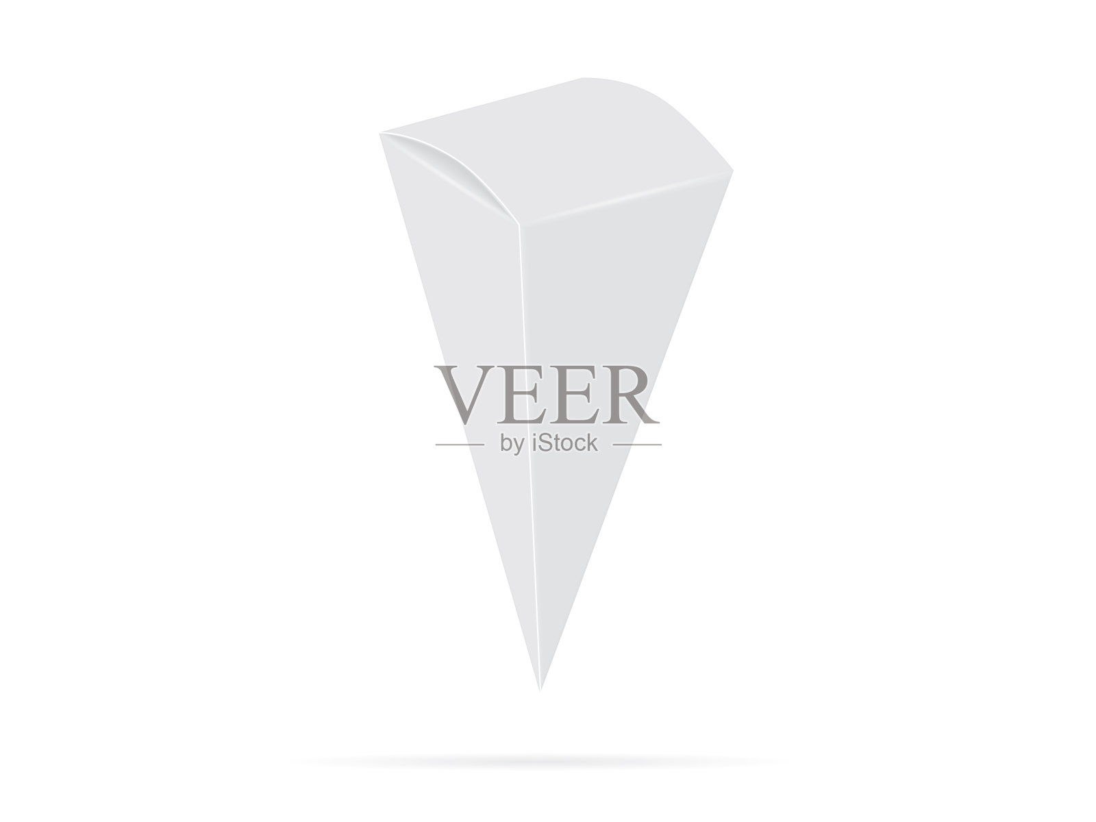 纸三角盒为您的设计和标志。冰淇淋。设计元素图片