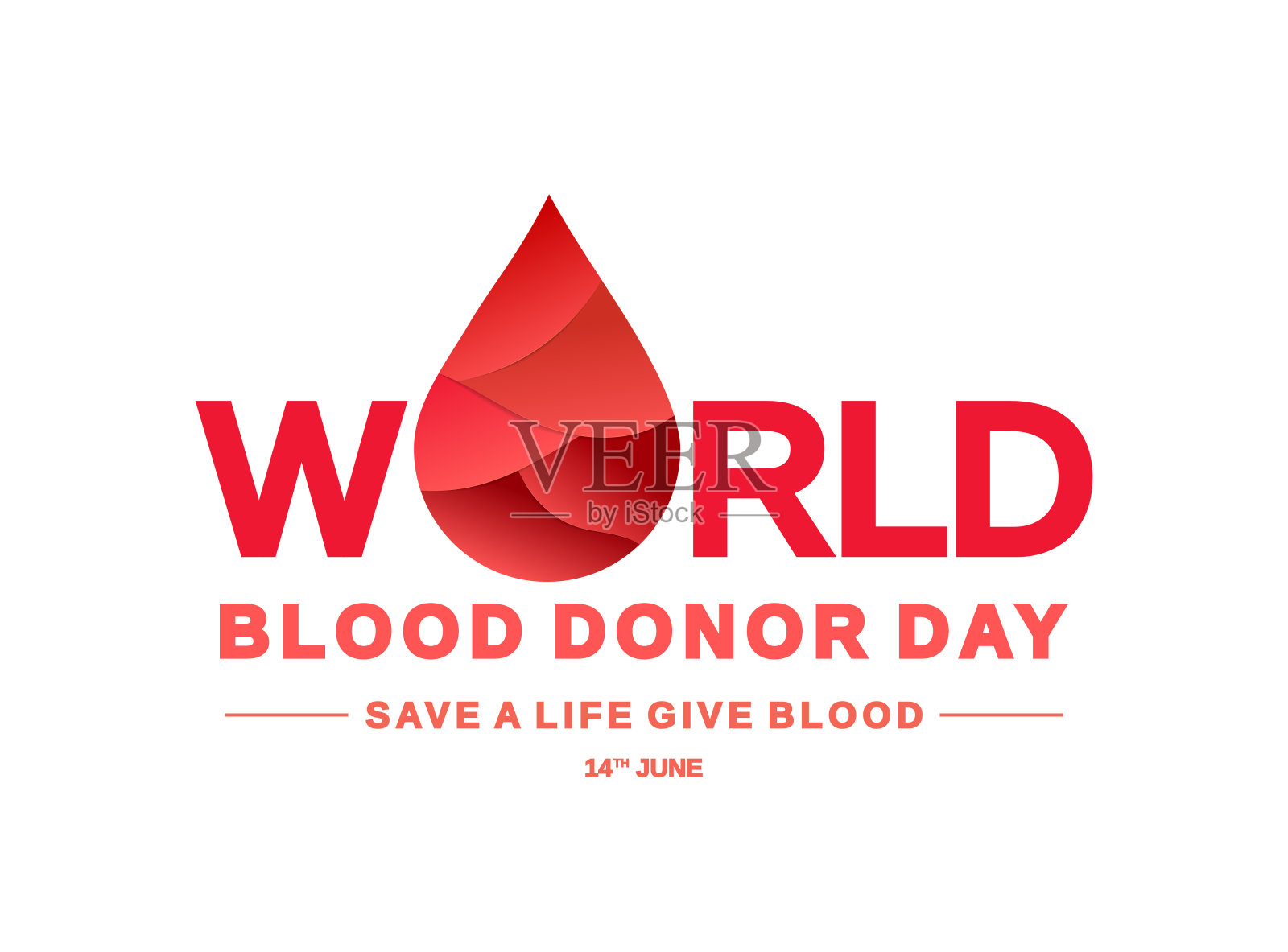 世界献血者日背景。献血拯救生命。矢量插图。插画图片素材