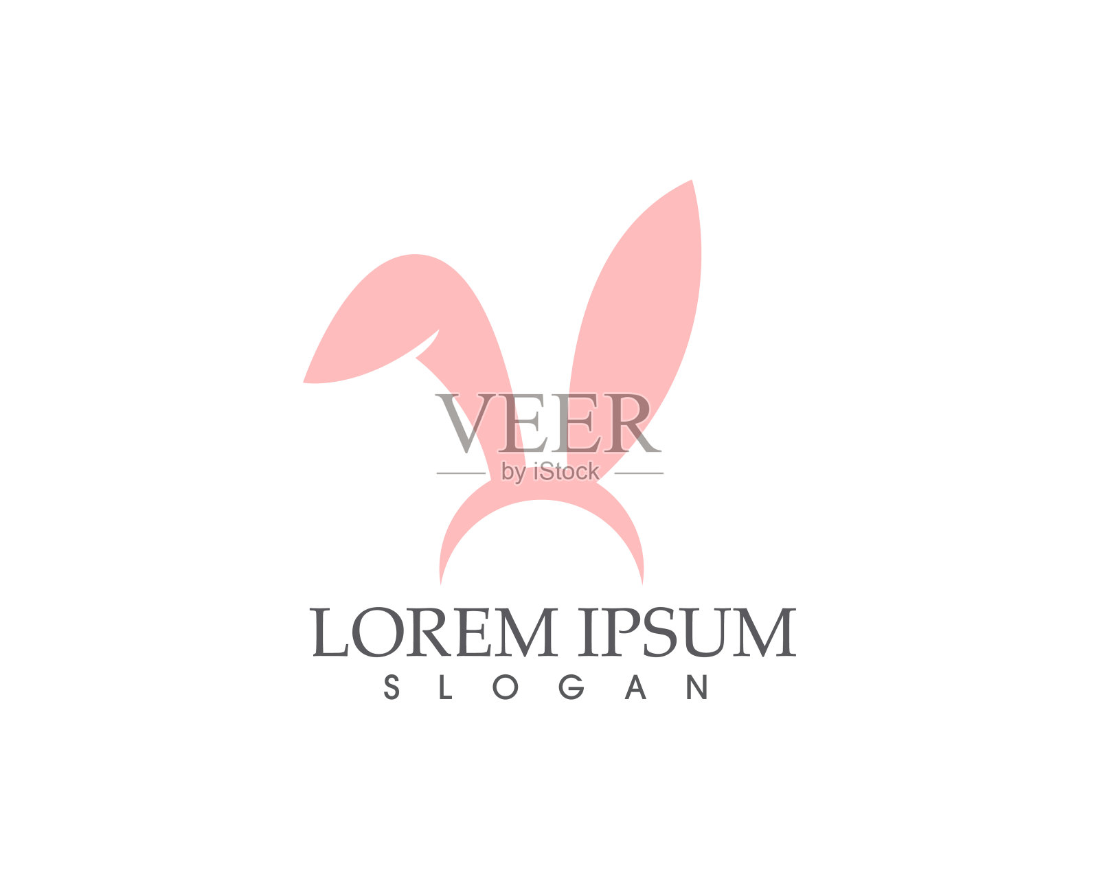 兔子标志和动物符号模板矢量图标设计插画图片素材