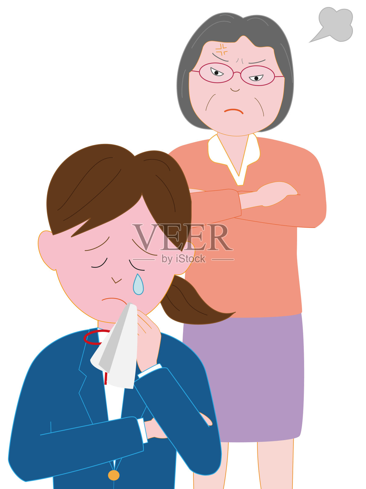 骚扰插画图片素材