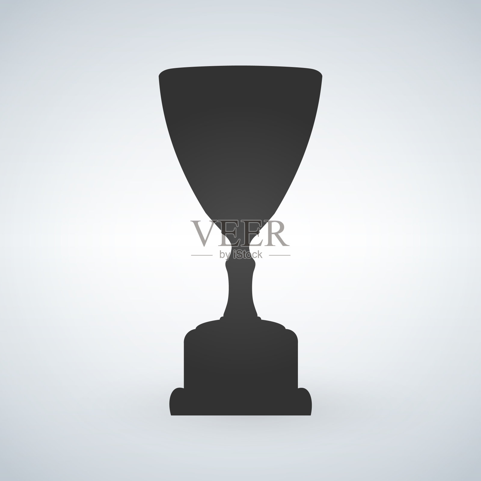 奖杯扁平图标,矢量图,白色背景设计元素图片