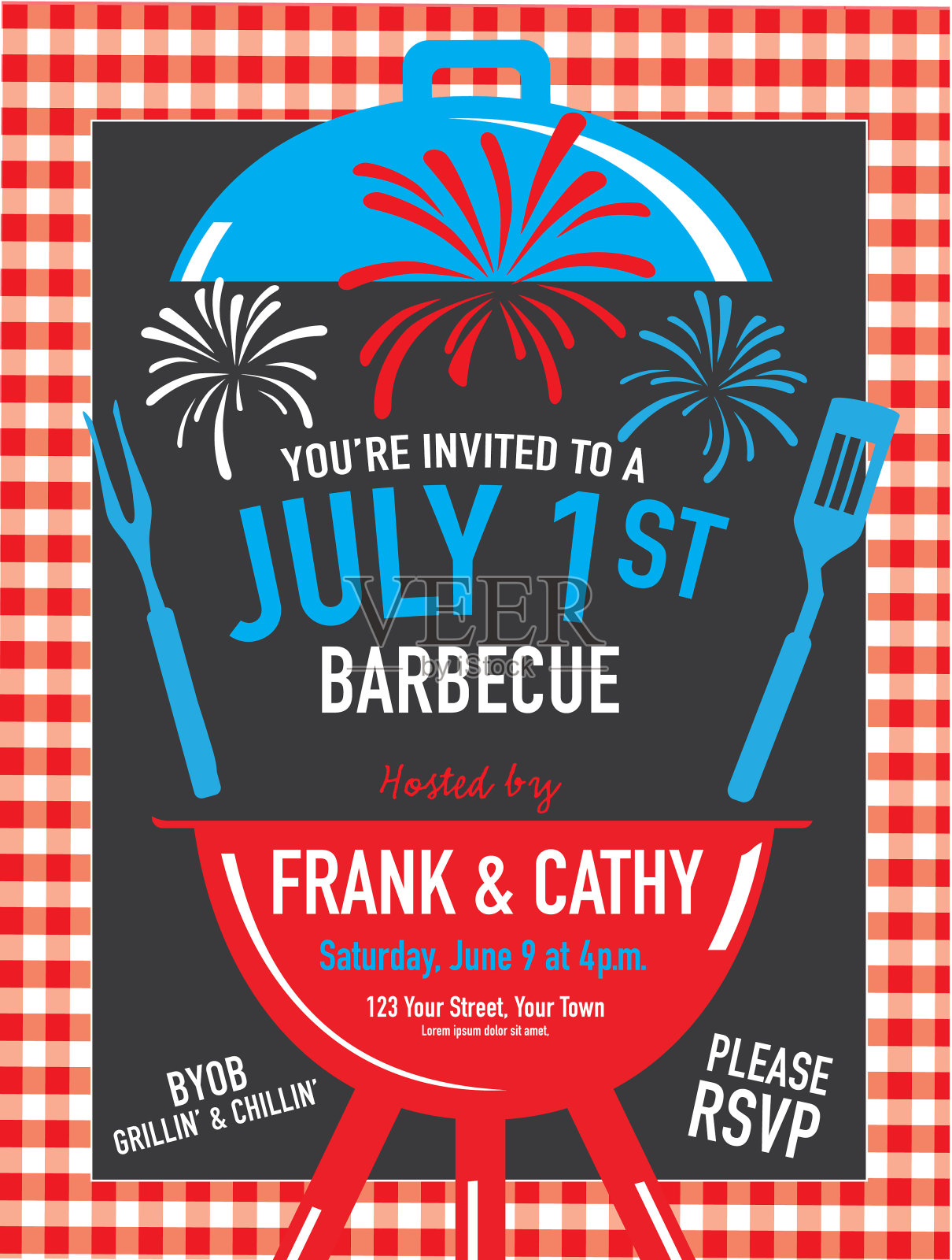 烧烤邀请设计模板设计模板素材