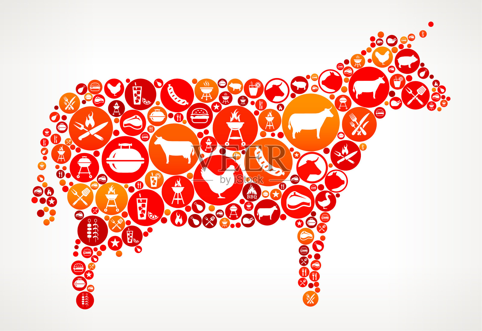 烧烤派对图标图案背景插画图片素材
