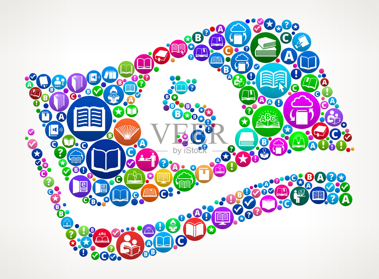 美元钞票书籍和阅读图标模式背景插画图片素材