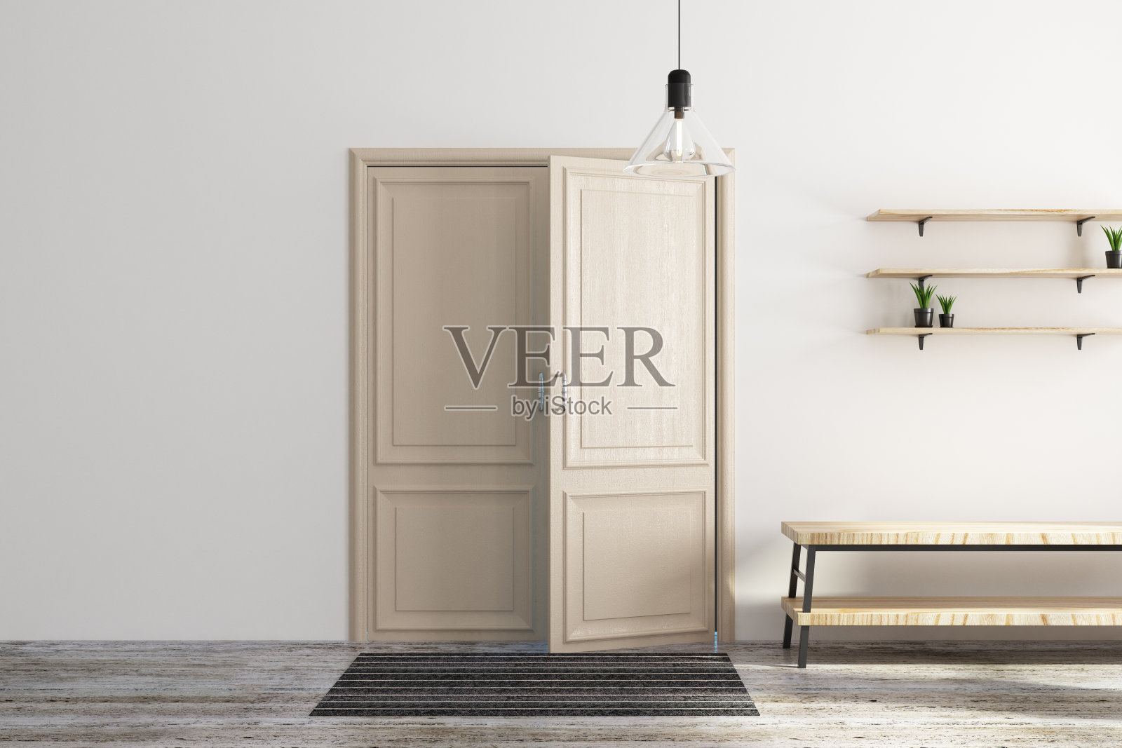 带有复印空间的现代走廊照片摄影图片